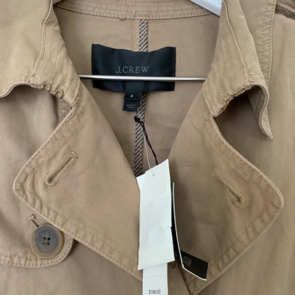 J.Crew Trench Coat Washed Cotton Natural - Picture 8 of 8